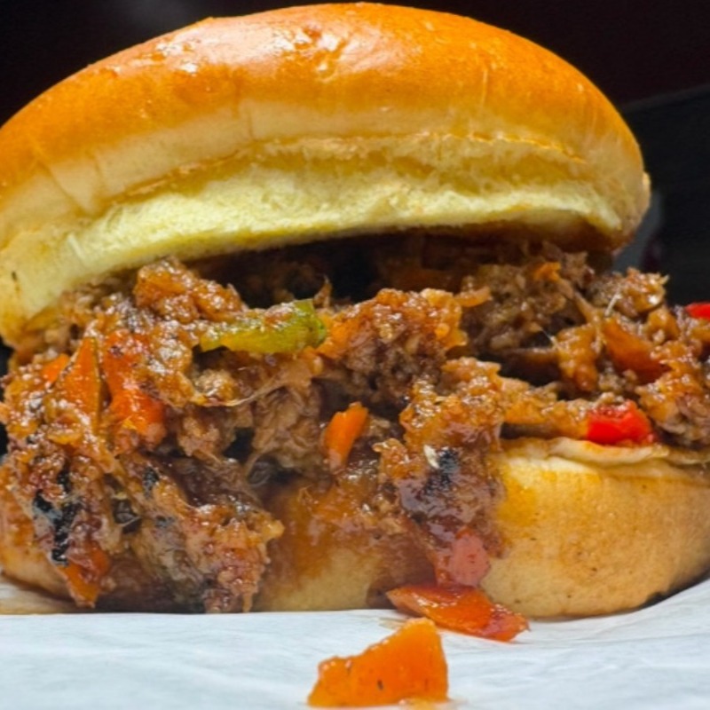 Jerk Chicken Chopped Cheese