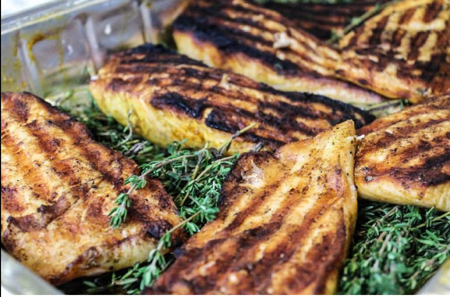 Grilled Salmon Slice
