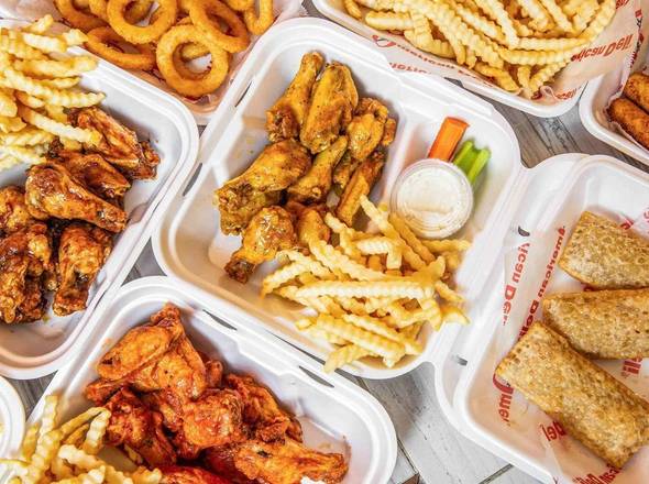 6 Pcs Hot Wings with Fries