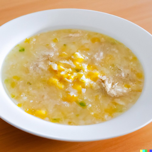 Velvet Chicken Corn Soup for 2