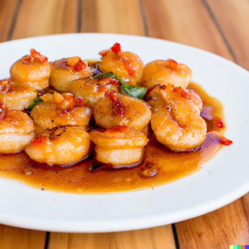 Fried & Stewed Prawns or Scallops
