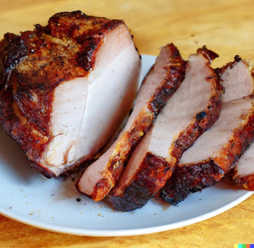 Sliced Barbecue Roast Pork
