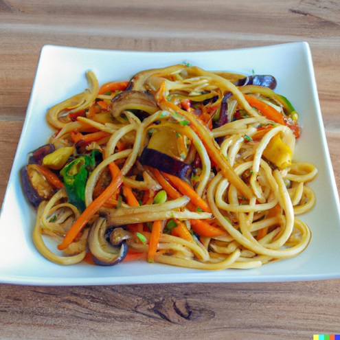 Stir-fried Vegetable Udon