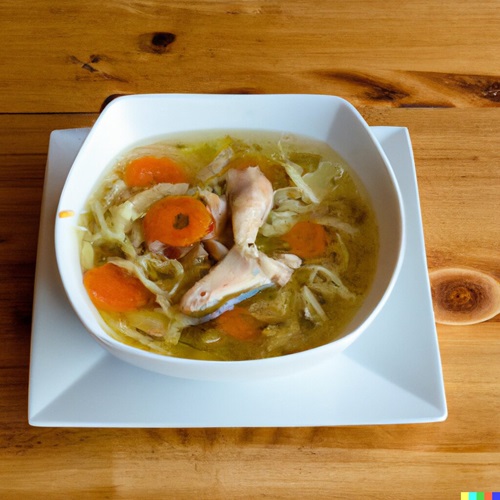 Chicken with Vegetables Noodle Soup