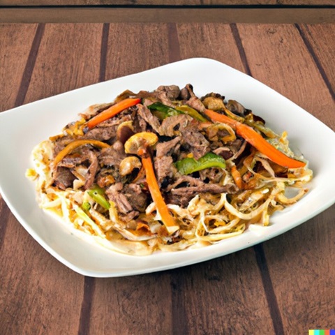 Beef Pan Fried Noodle