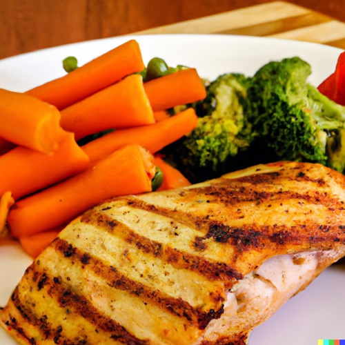 Grilled Chicken Breast with Vegetables