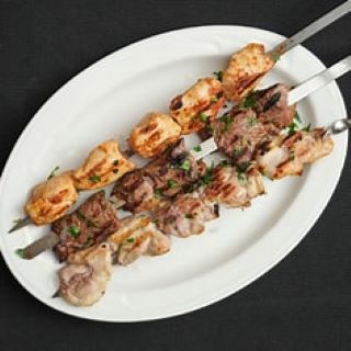 Mixed Grill Platter 3 Skewers 2 Sides