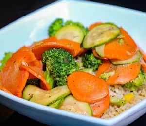 Carrot, Zucchini, & Broccoli Stir Fry