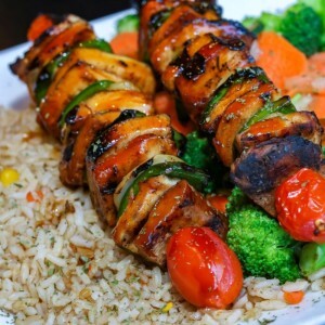 Skewered Teriyaki Chicken Kebab