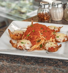Pasta with Shrimp Parmigiana