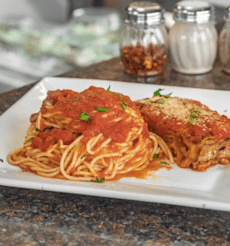 Pasta with Eggplant Parmigiana
