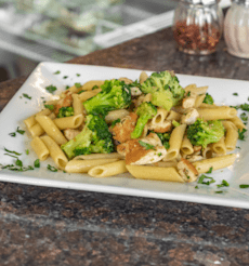 Pasta with Grilled Chicken and Broccoli