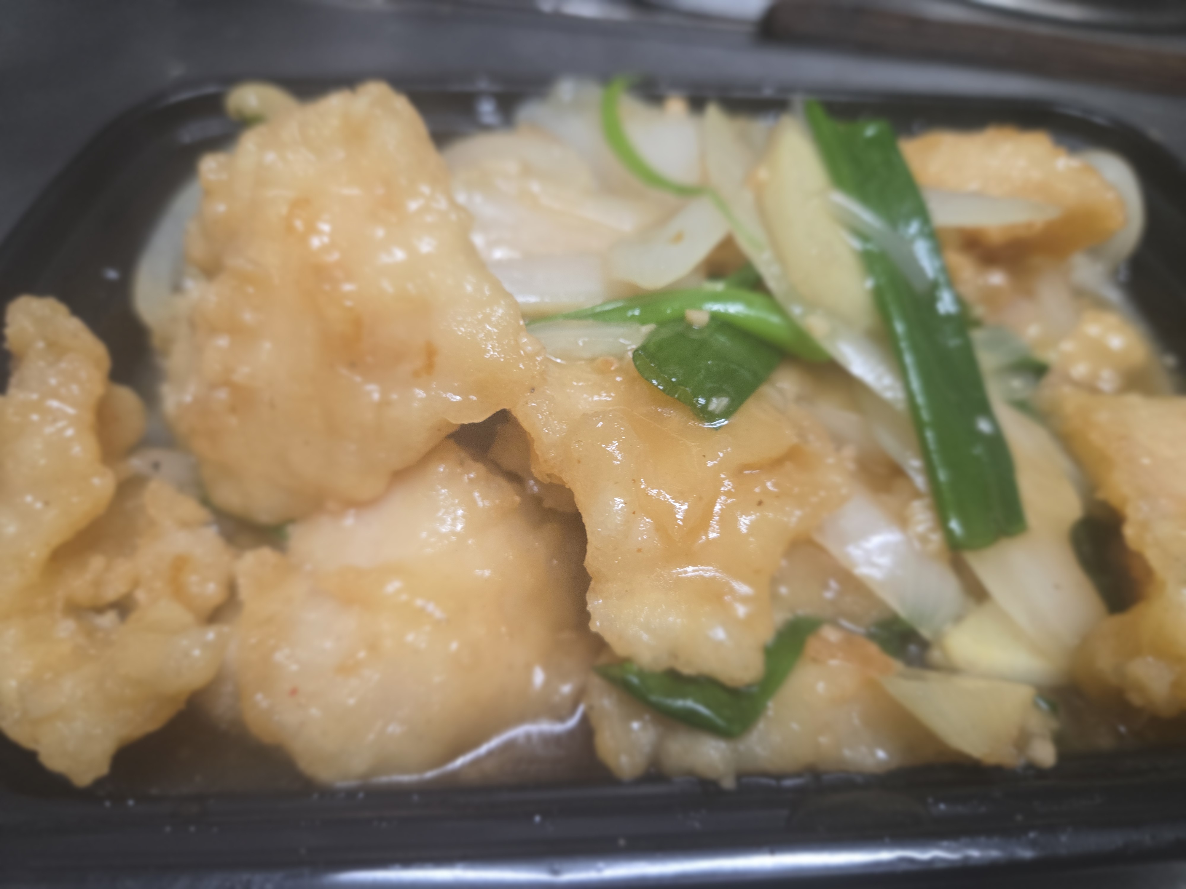 Filler Flsh with ginger scallions sauce