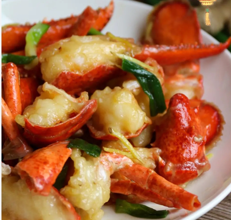 Lobster with ginger scallion sauce