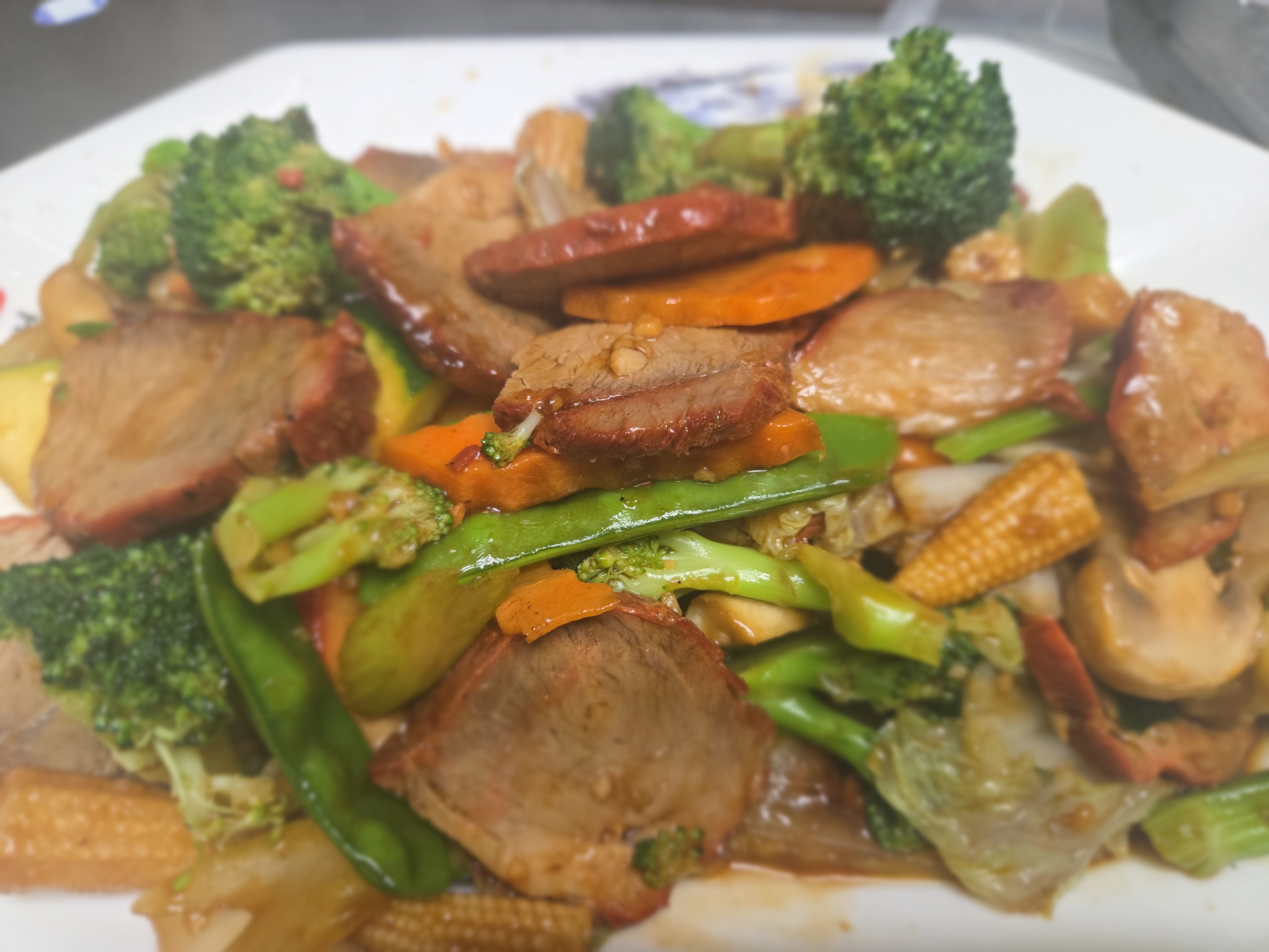 Roast Pork with Chinese Vegetables