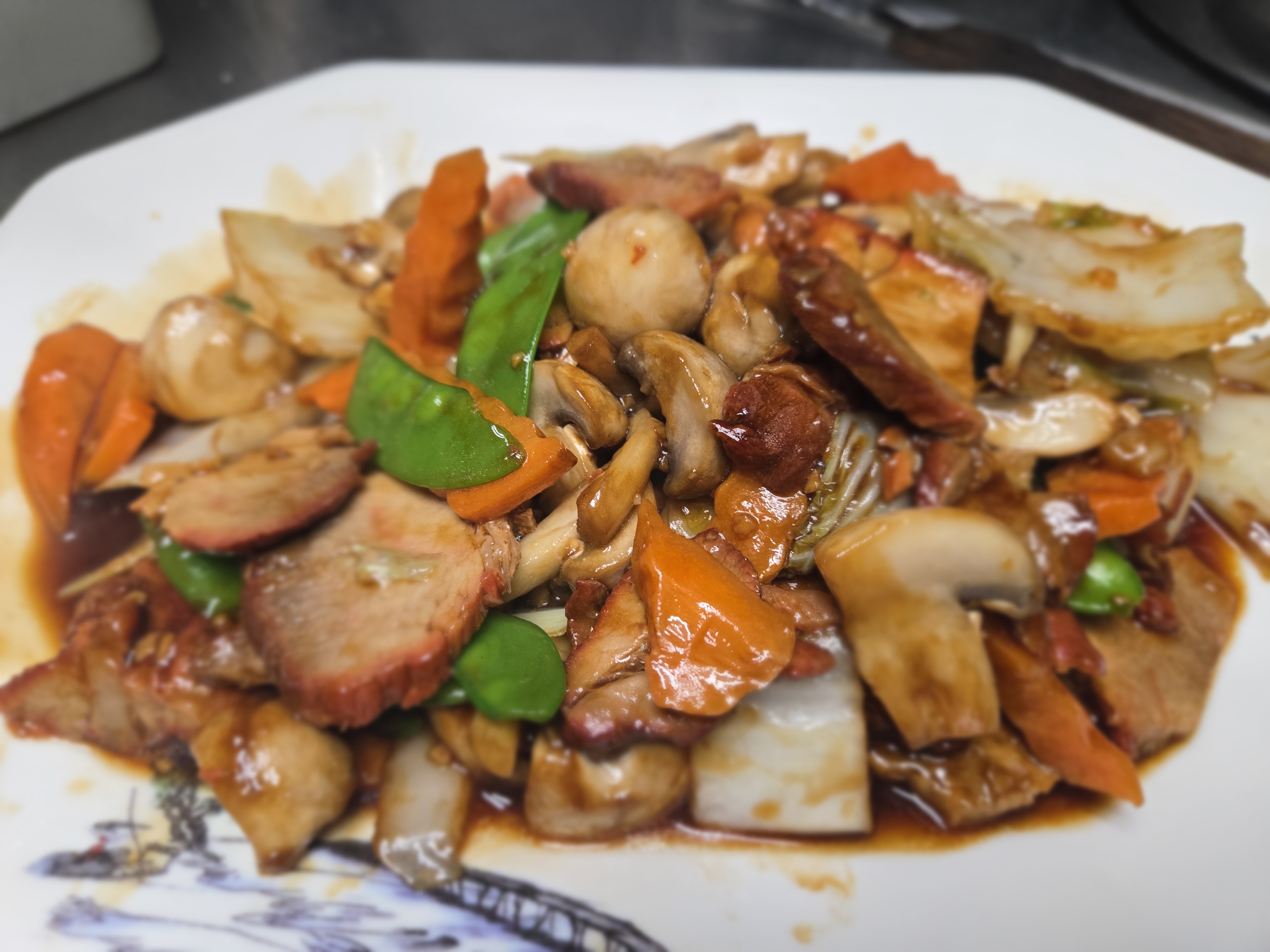 Moo Goo Roast Pork