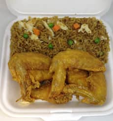 A2. Fried Chicken Wings with Chicken Fried Rice