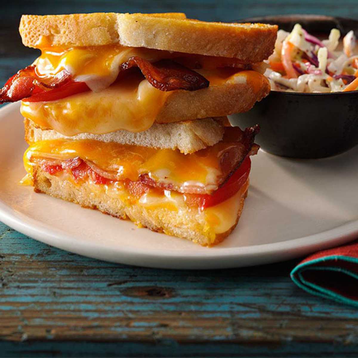 Grilled Swiss Cheese with Bacon