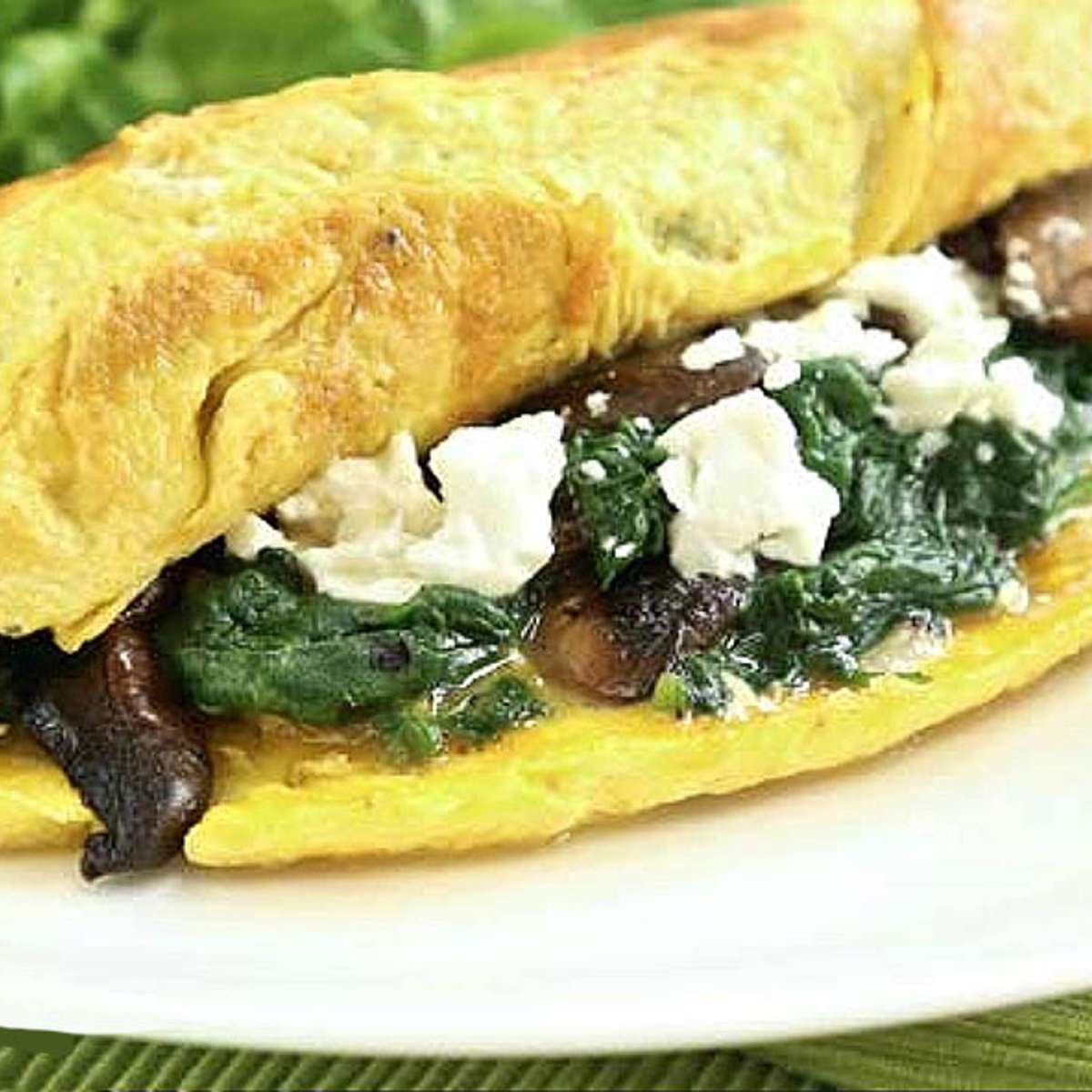 Feta Cheese and Spinach Omelette