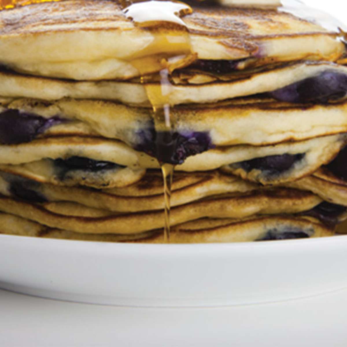 Golden Brown Griddle Cakes with Blueberry Preserves