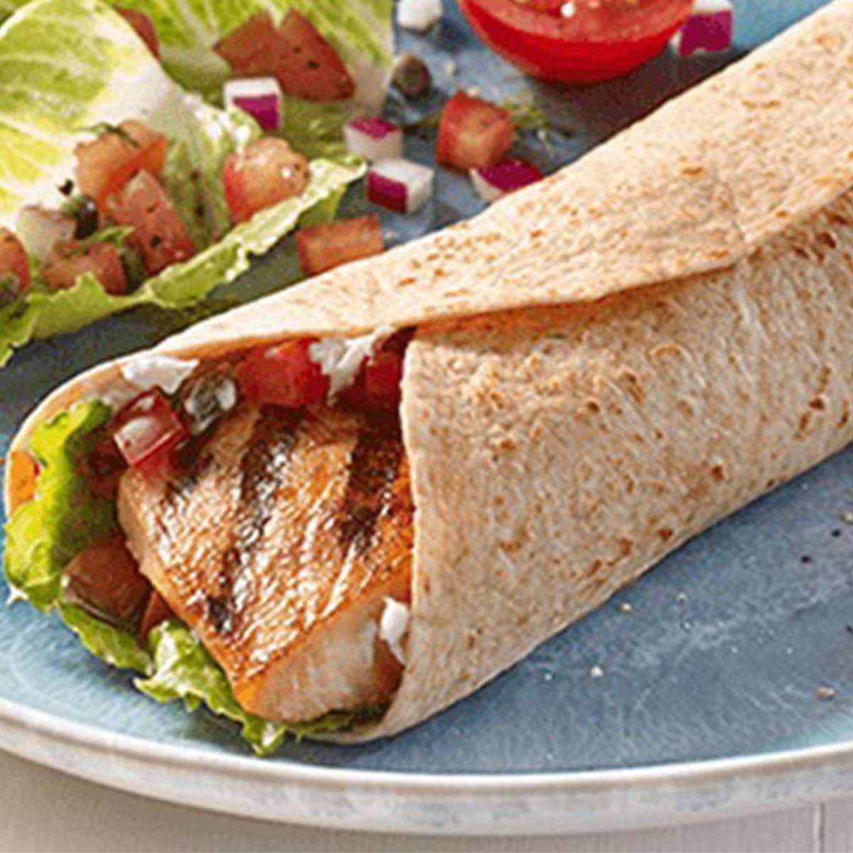 Grilled Salmon Wrap