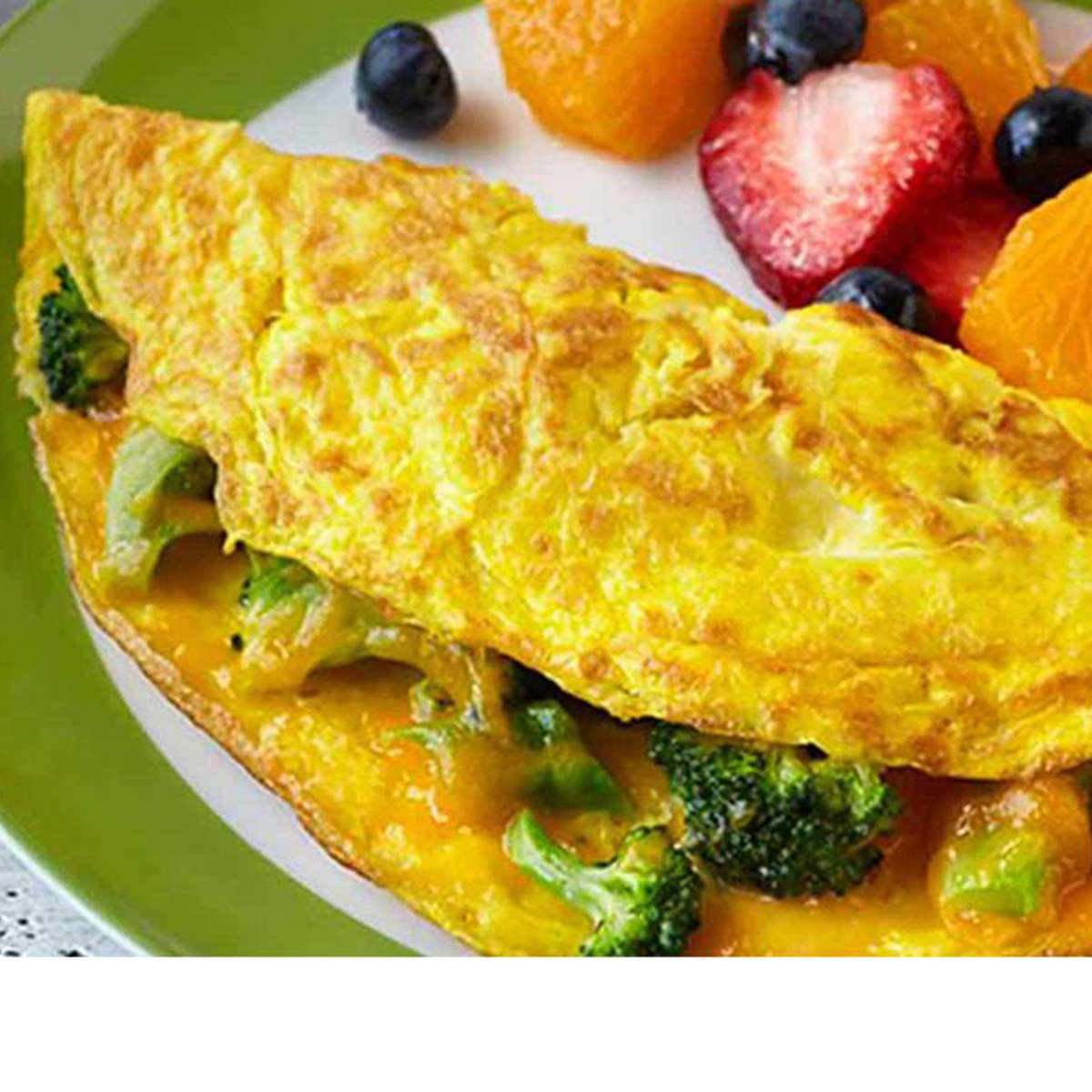 Broccoli and American Cheese Omelette
