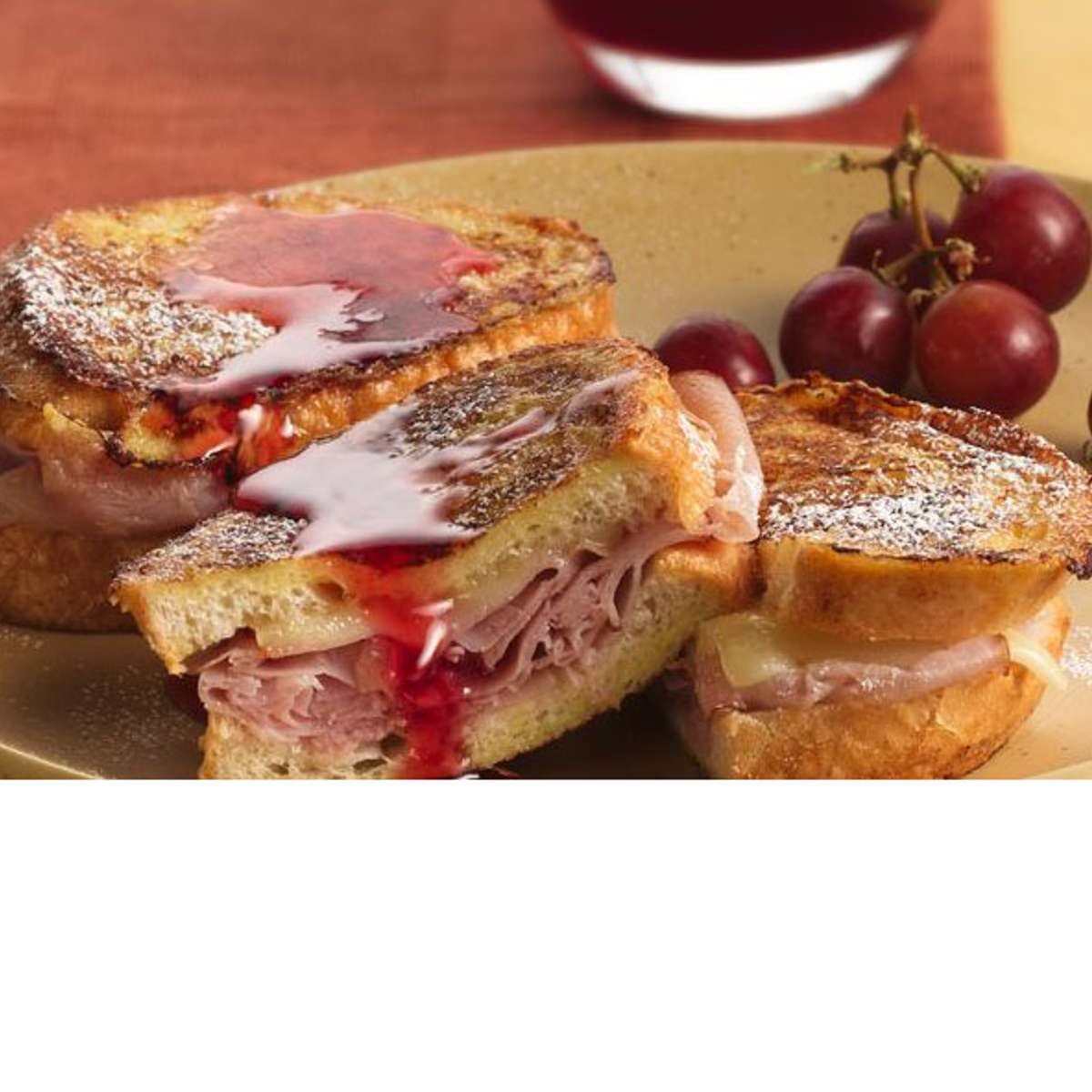Challah Bread French Toast with Ham