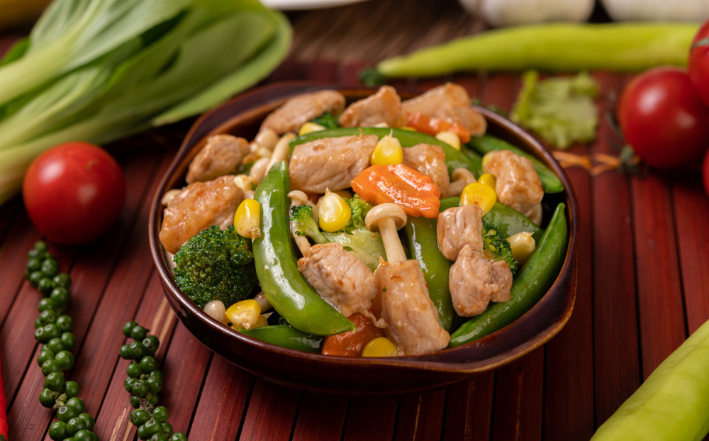 Roast Pork with Mixed Vegetable