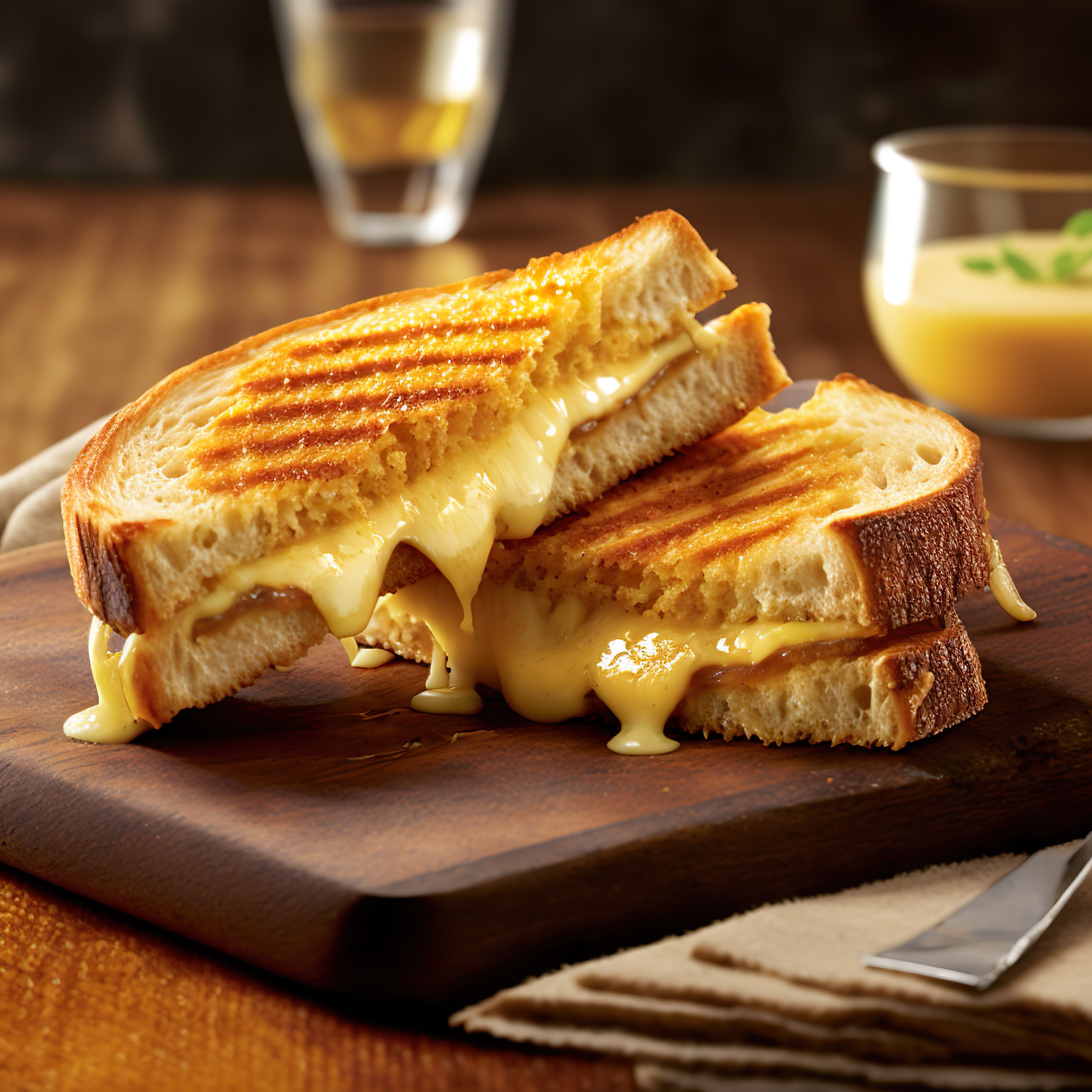Grilled Cheese Sandwich with Canadian Bacon
