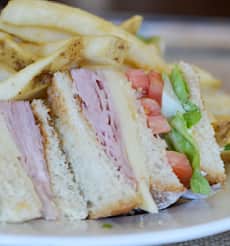 Roast Virginia Ham & Swiss Cheese Triple Decker Sandwich