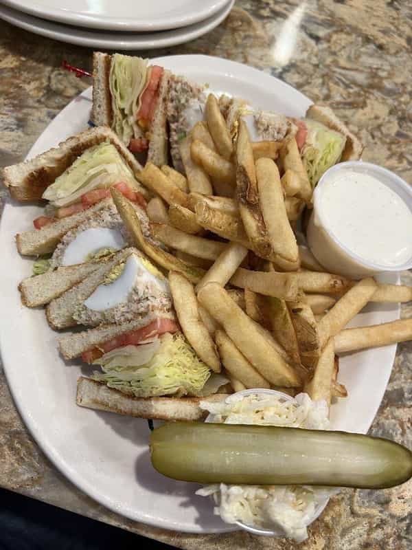 Tuna Salad Triple Decker Sandwich