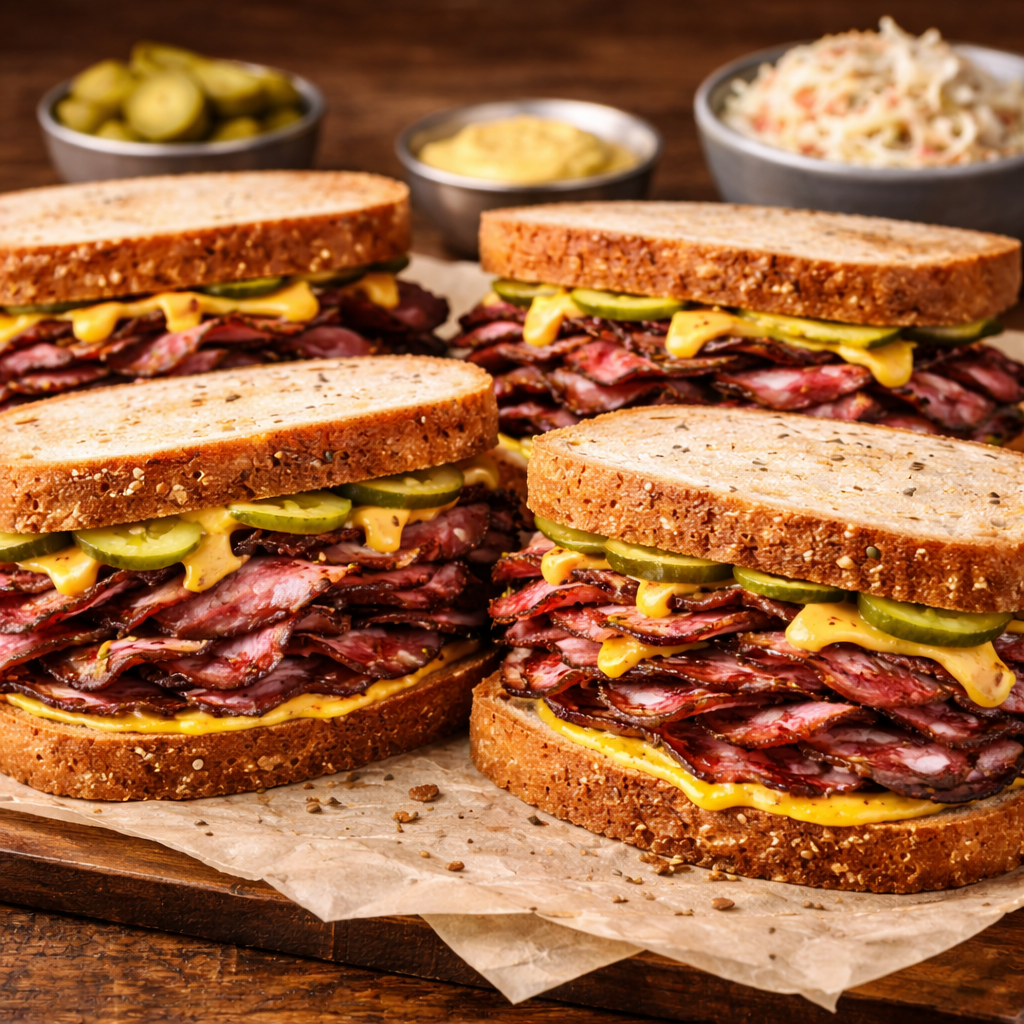 4 PASTRAMI SANDWICHES
