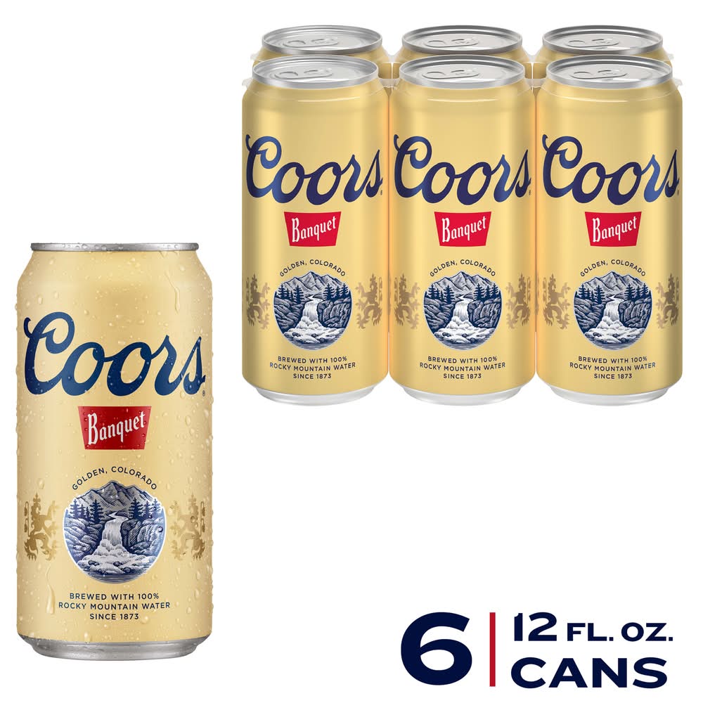 Coors Banquet Lager Beer (6 x 12 fl oz)