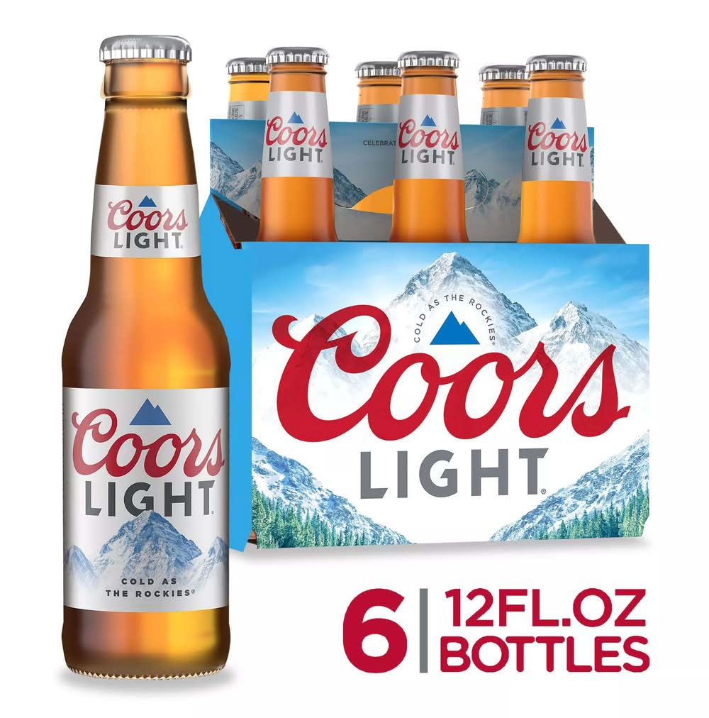 Coors Light American Lager Beer (6 x 12 fl oz)