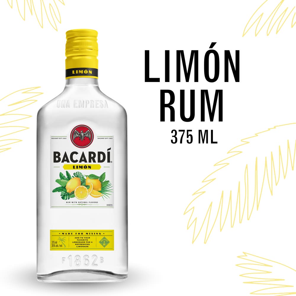 Bacardí Flavored Rum, Limón (375 ml)