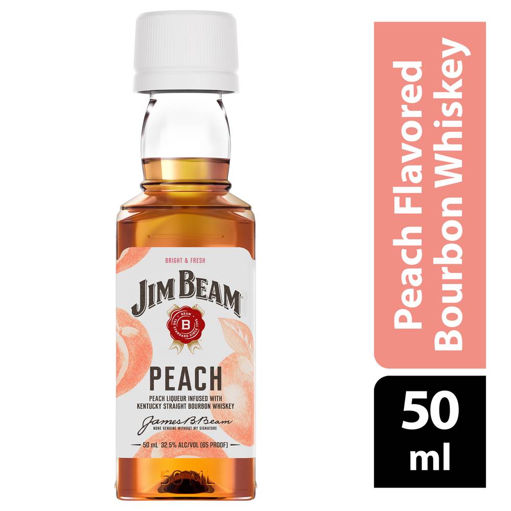 Jim Beam Kentucky Straight Bourbon Whiskey, Peach (50 ml)