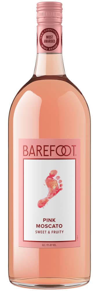 Barefoot Wine Pink Moscato California Wine (1.5 L)