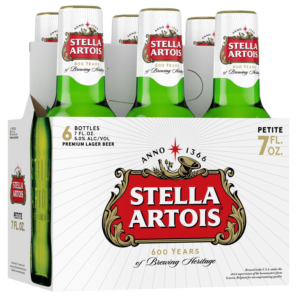 Stella Artois Belgian Premium Lager Beer (6 x 7 fl oz)