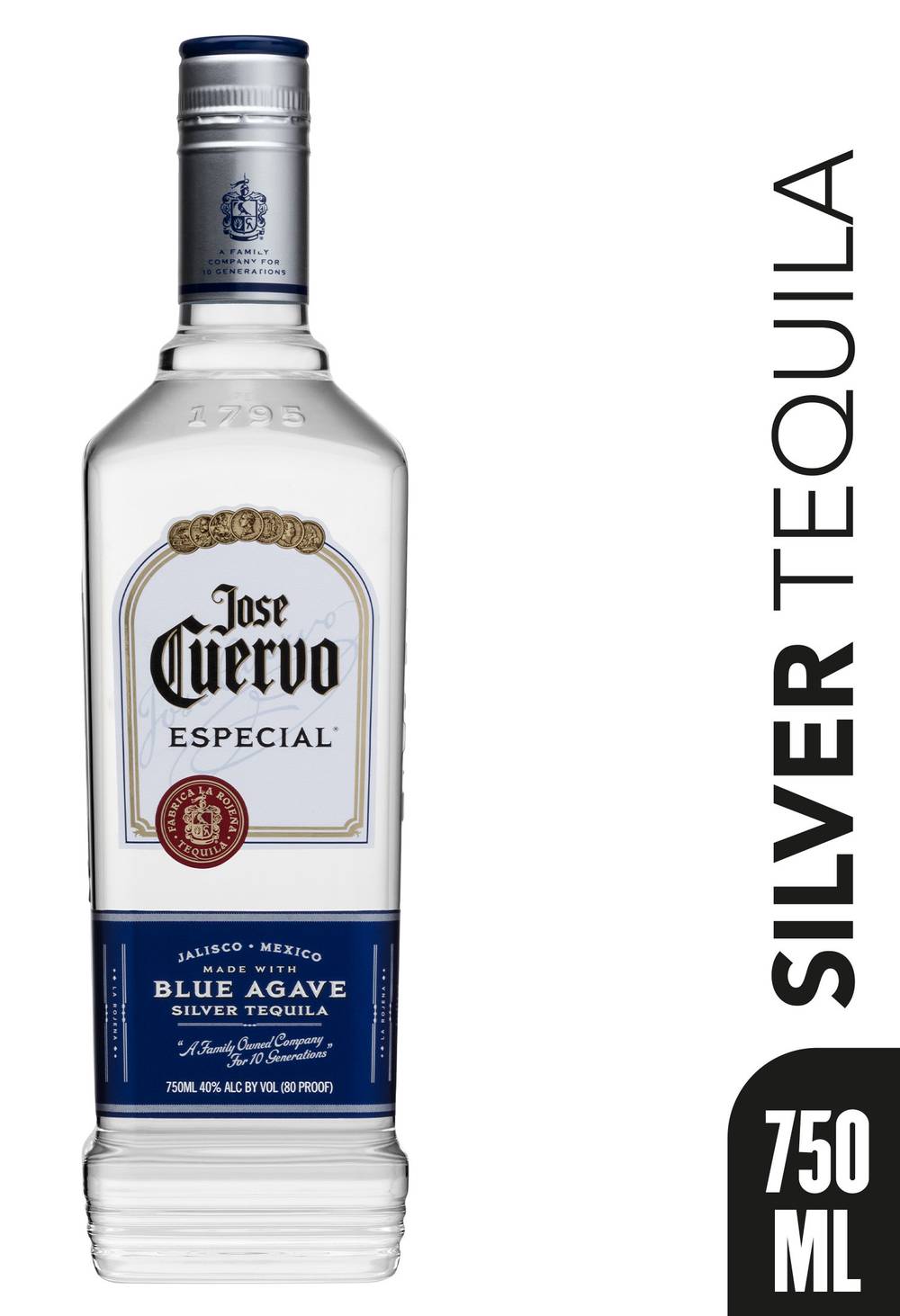 Jose Cuervo Especial Blue Agave Silver Tequila (750 ml)
