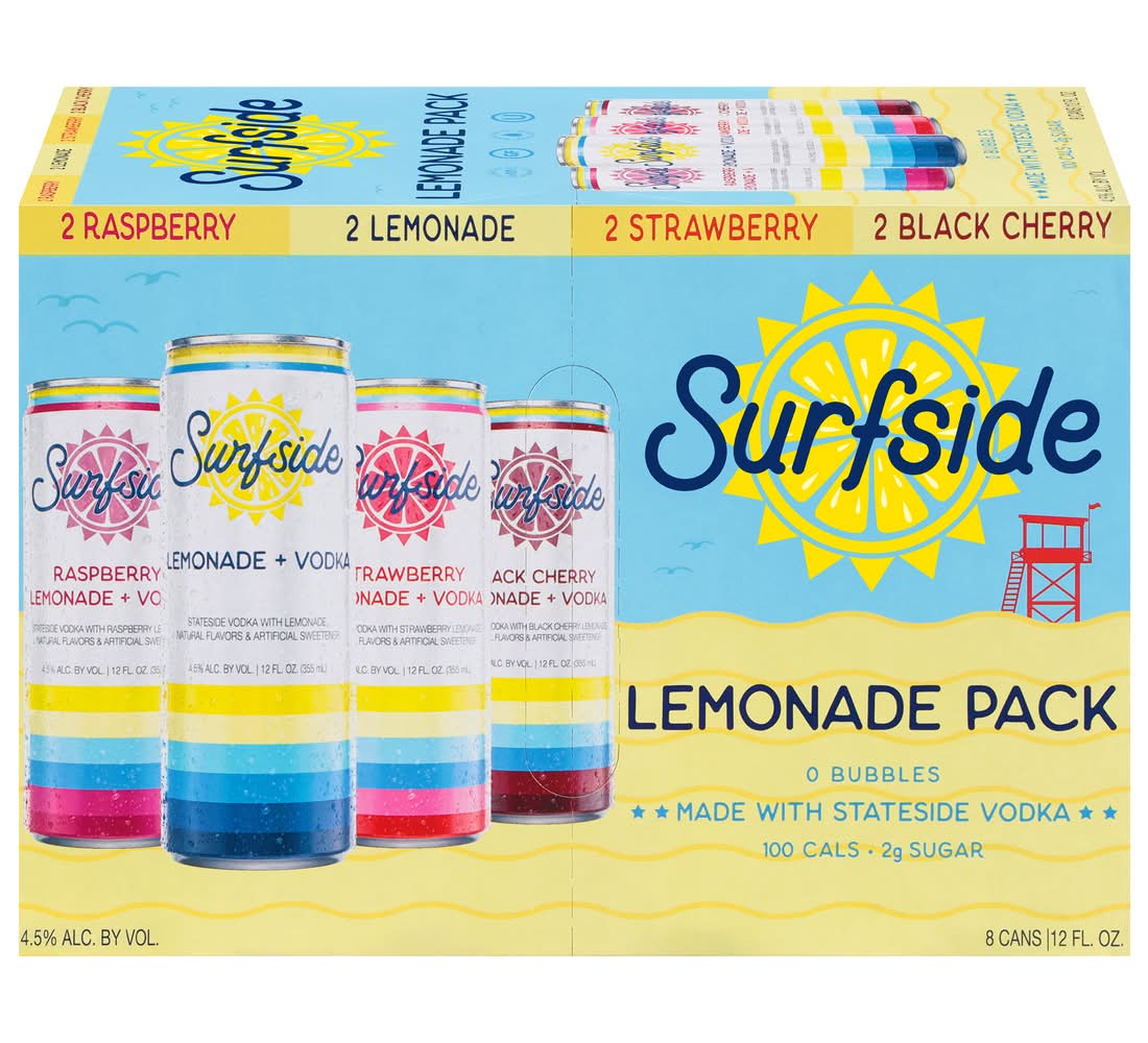 Surfside Vodka Variety pack, Assorted (8 x 12 fl oz)
