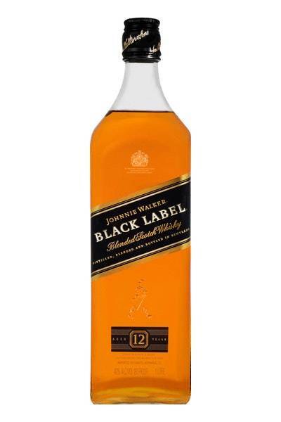 Johnnie Walker Black Label Blended Scotch Whisky 12 Year Old (1 L)