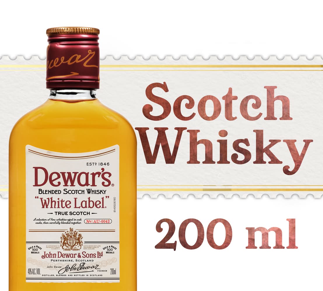 Dewar's White Label Blended Scotch Whisky (200 ml)