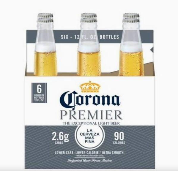 Corona Premier Mexican Lager Beer (6 x 12 fl oz)