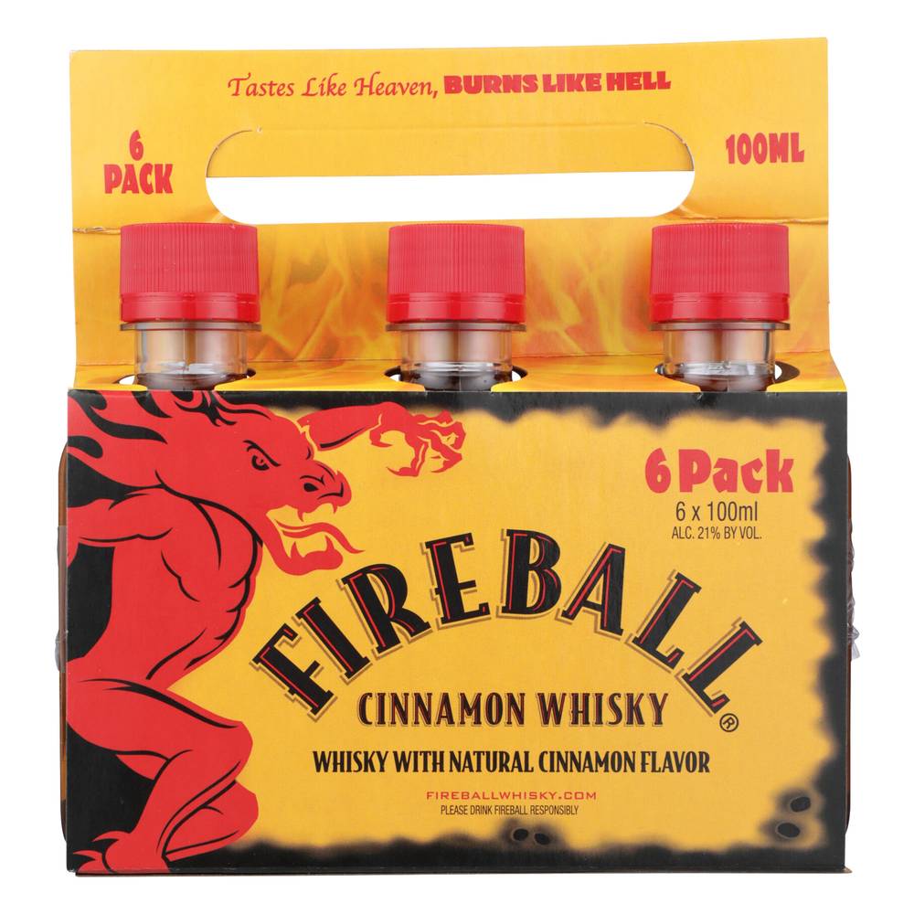 Fireball Whisky, Cinnamon (6 x 100 ml)