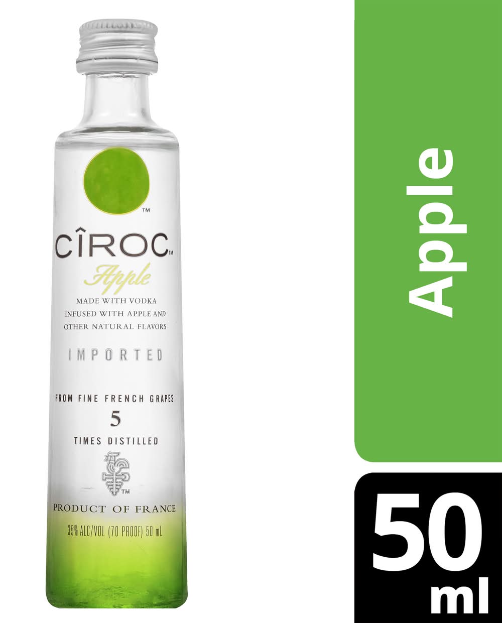 Ciroc Flavored Vodka, Apple (50 ml)