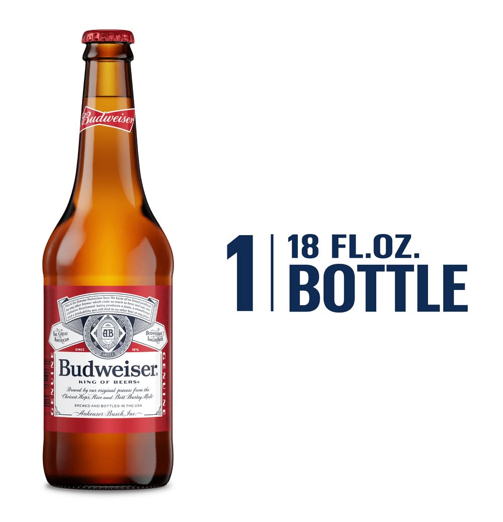 Budweiser American Lager Beer (18 fl oz)