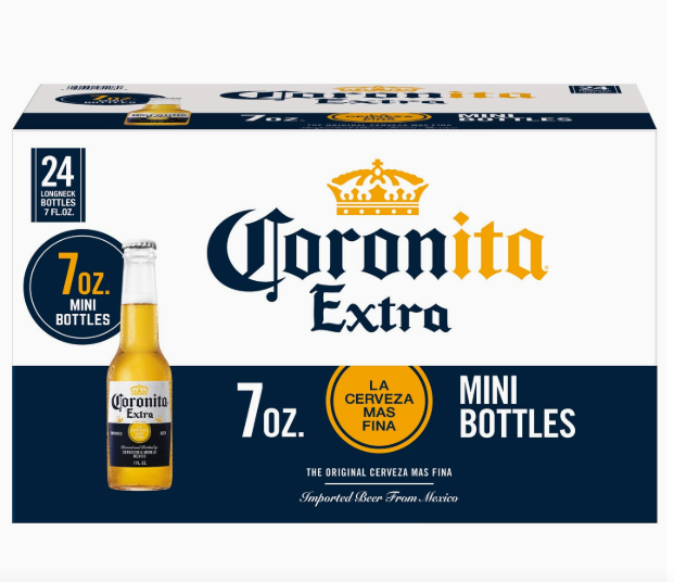 Corona Extra Mini Lager Beer (24 x 7 fl oz)
