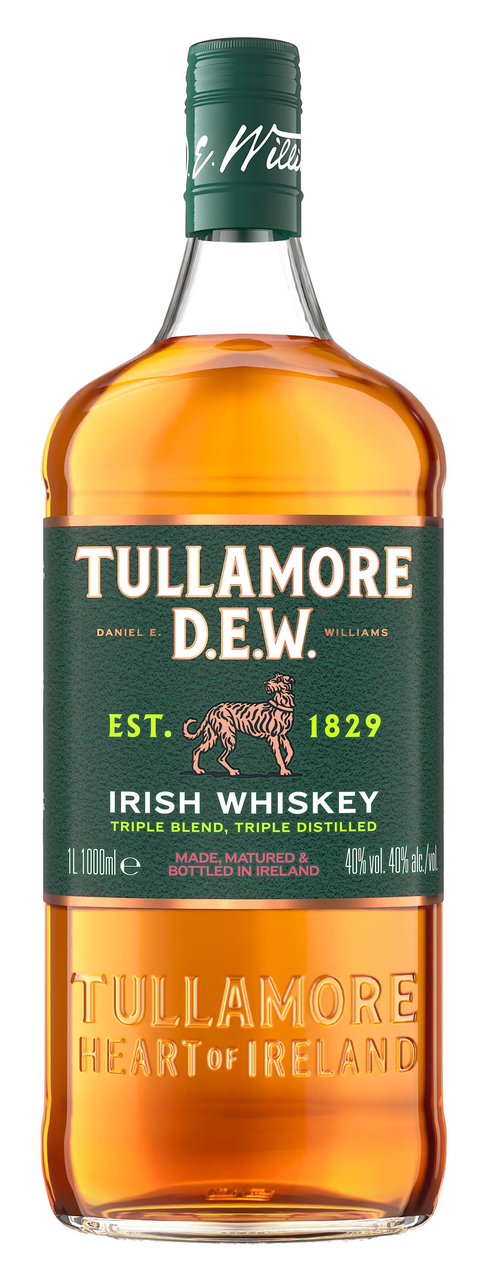 Tullamore D.E.W. The Legendary Triple Distilled Irish Whiskey (1 L)