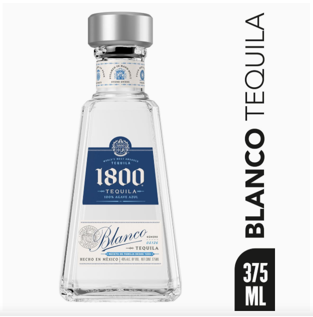 1800 100% Agave Azul Blanco Tequila (375 ml)