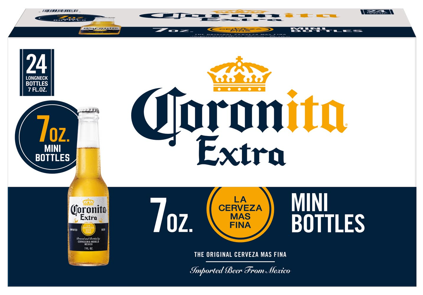 Corona Mini Lager Beer (24 x 7 fl oz)